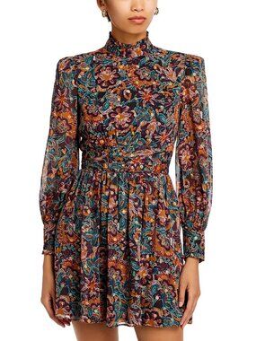 AQUA Ruched Waist Mini Dress